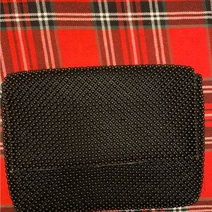 Elegant Black Beaded Clutch